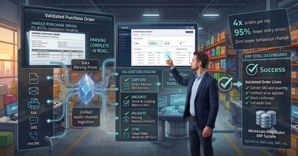 AI Order Entry Assistant for B2B: How Distributors Handle 4x More Orders Without Adding Headcount
