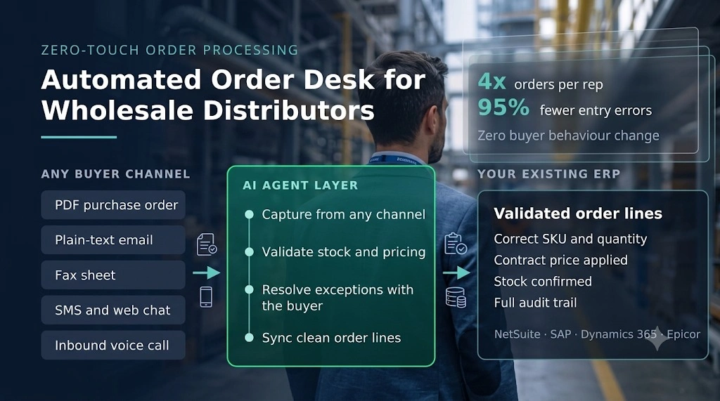 Automated Order Desk for Wholesale Distributors: A Complete Guide to Zero-Touch Processing